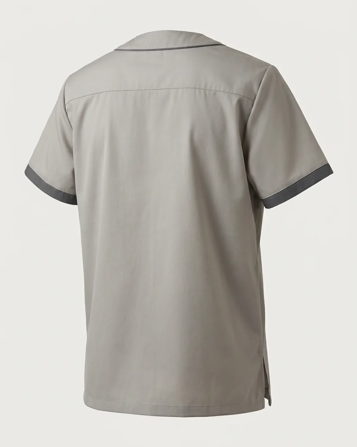 Men's Open Mandarin Collar Service Shirt - Short Sleeve