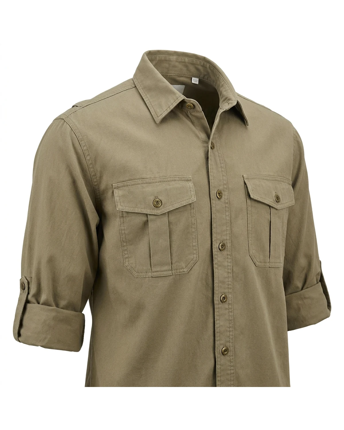Men's Vented Bush Shirt - Long Sleeve