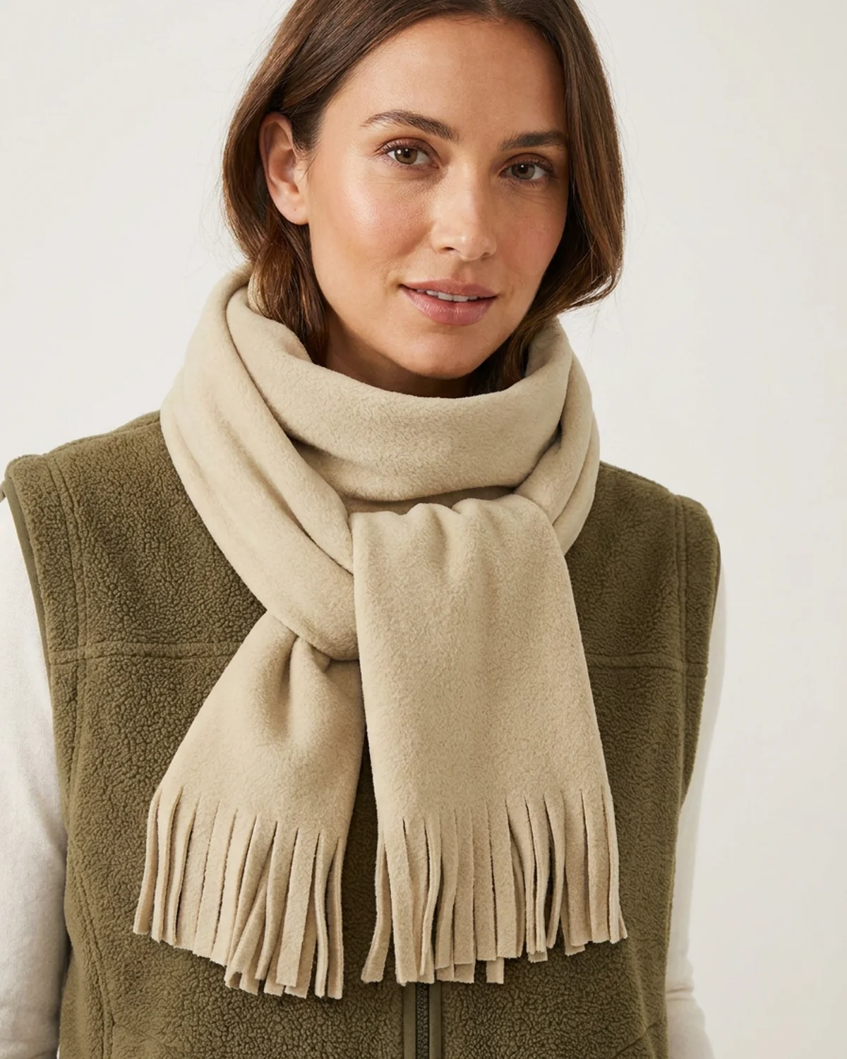 Scarf With Fringe: Polar Fleece