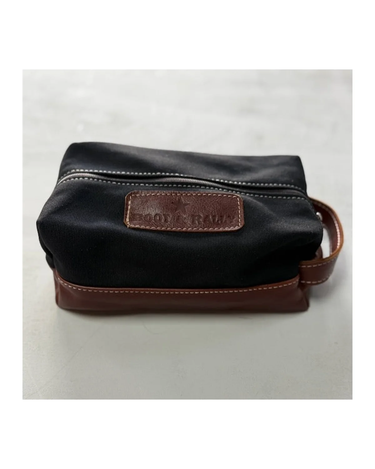 Canvas and Leather Shaving Bag
