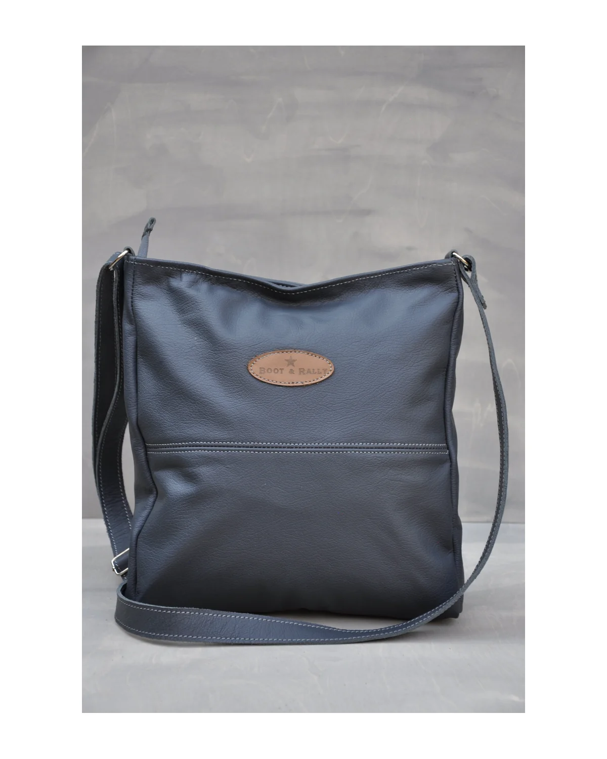 Sling Bag - Full Leather (Dark Blue)