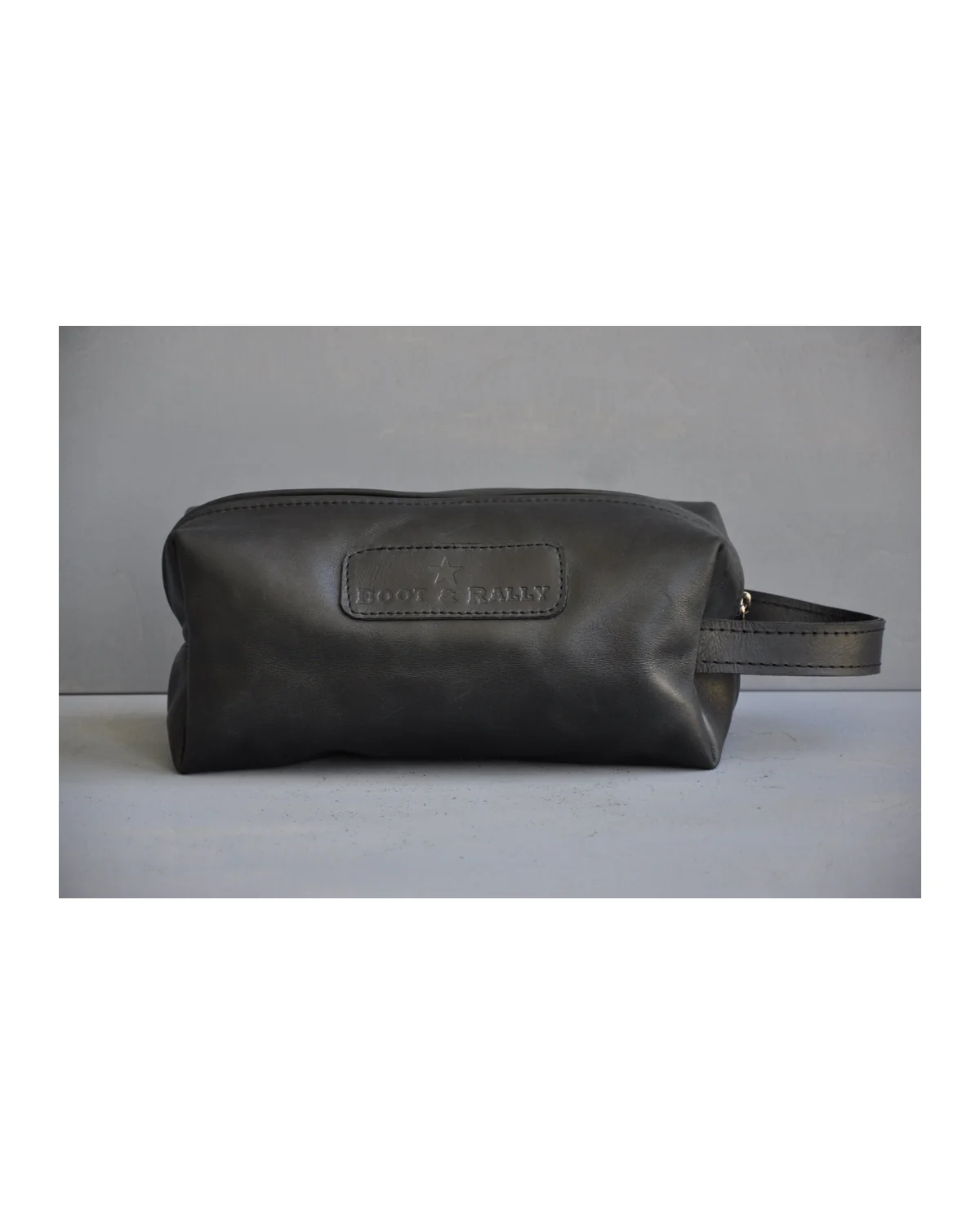 Toiletry bag- Full leather (black)