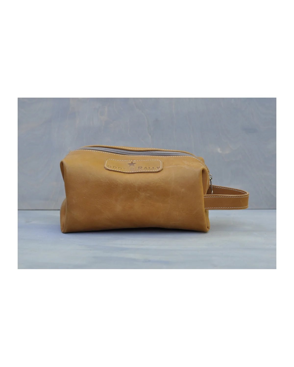Toiletry bag - Full leather (Diesel toffee)