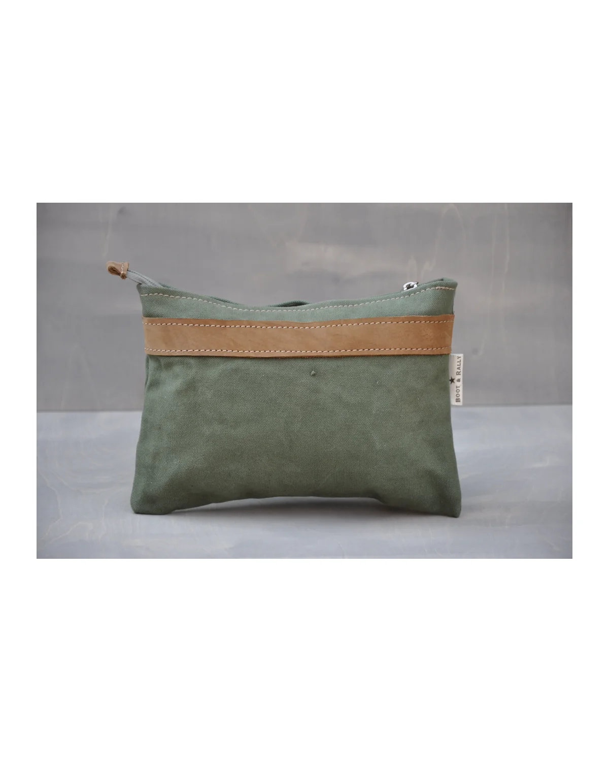Utility Pouch - Reclaimed Canvas (Green / Tan)