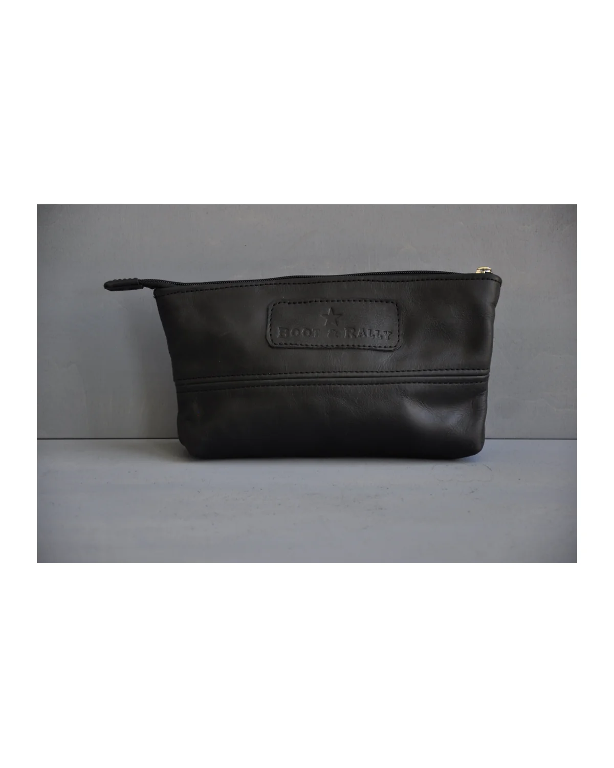 Utility Pouch - With Base /  Full Leather (black)