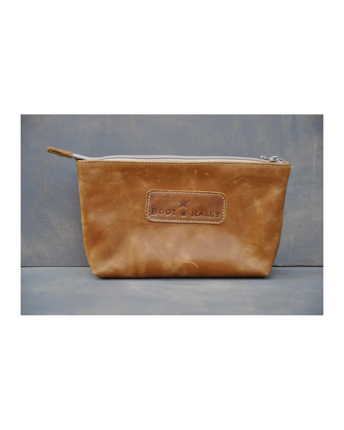 Utility Pouch - With Base /  Full Leather (Diesel Toffee)