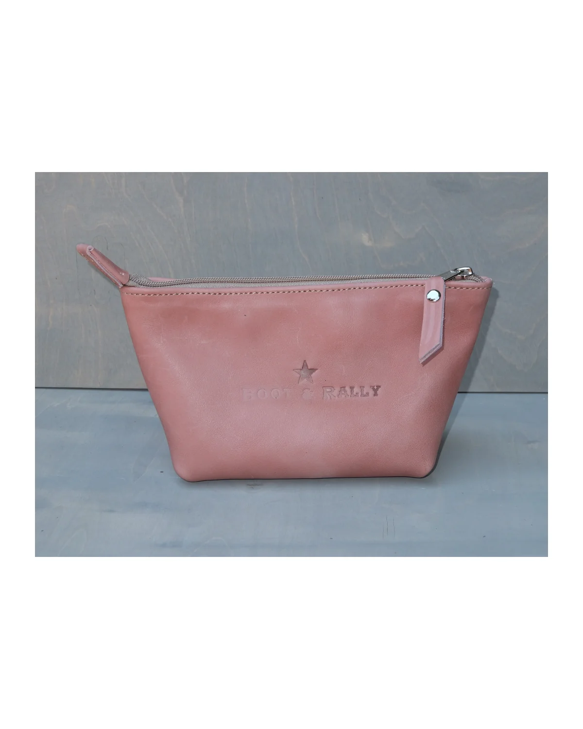 Utility Pouch - With Base /  Full Leather (Dusty Pink)
