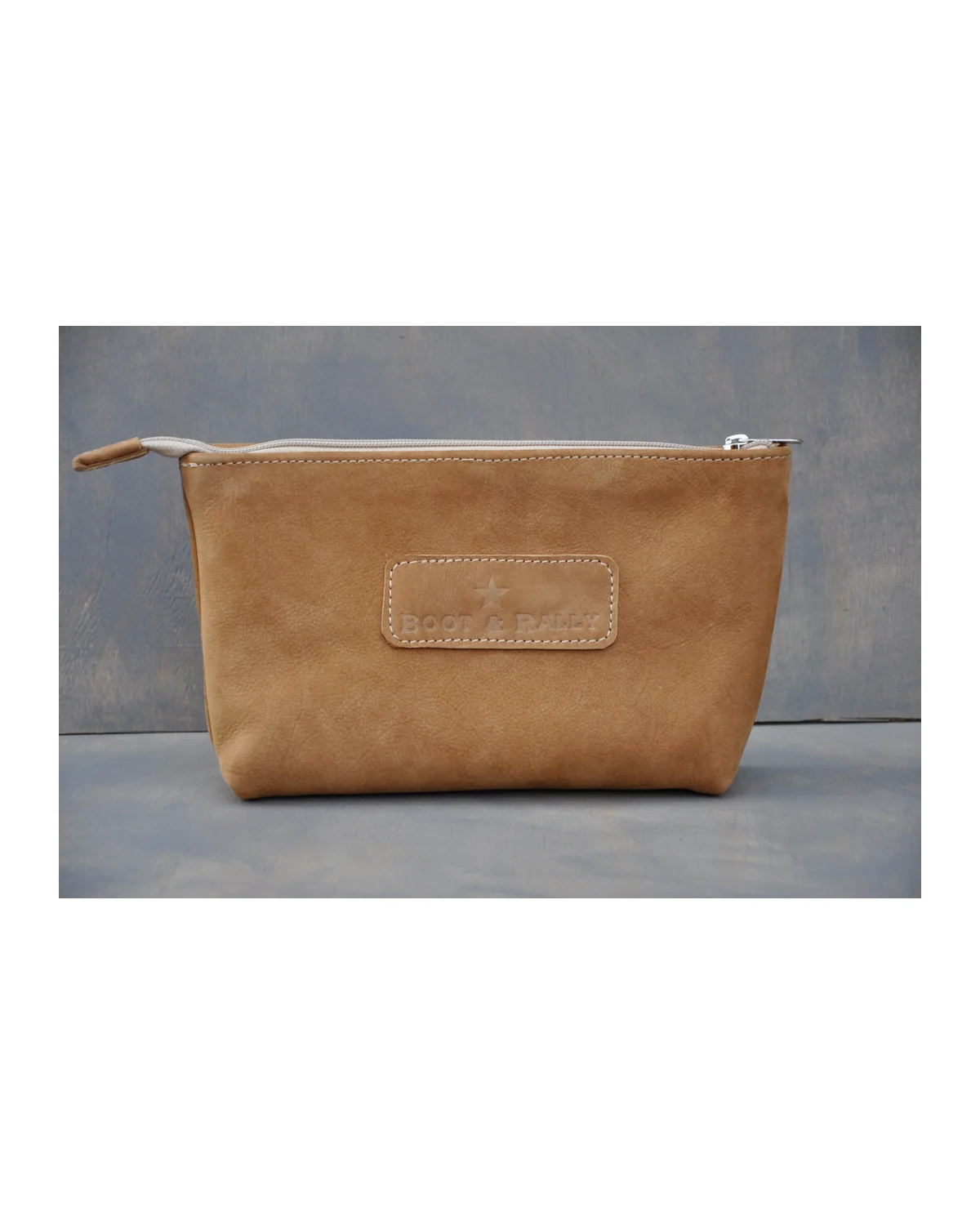 Utility Pouch - With Base /  Full Leather (Tan)